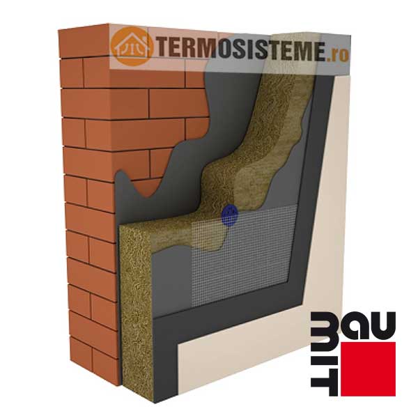 Termosistem vata minerala bazaltica BAUMIT 10cm este un sitem de izolatie pentru fatada casei. Confera rezistență si durabilitate ridicată.
