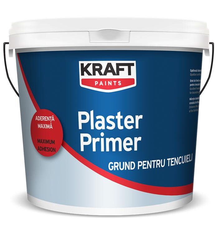 Grund pentru tencuieli KRAFT Plaster Primer este un grund acrilic pentru amorsarea suprafetelor pe care se aplica tencuieli decorative.